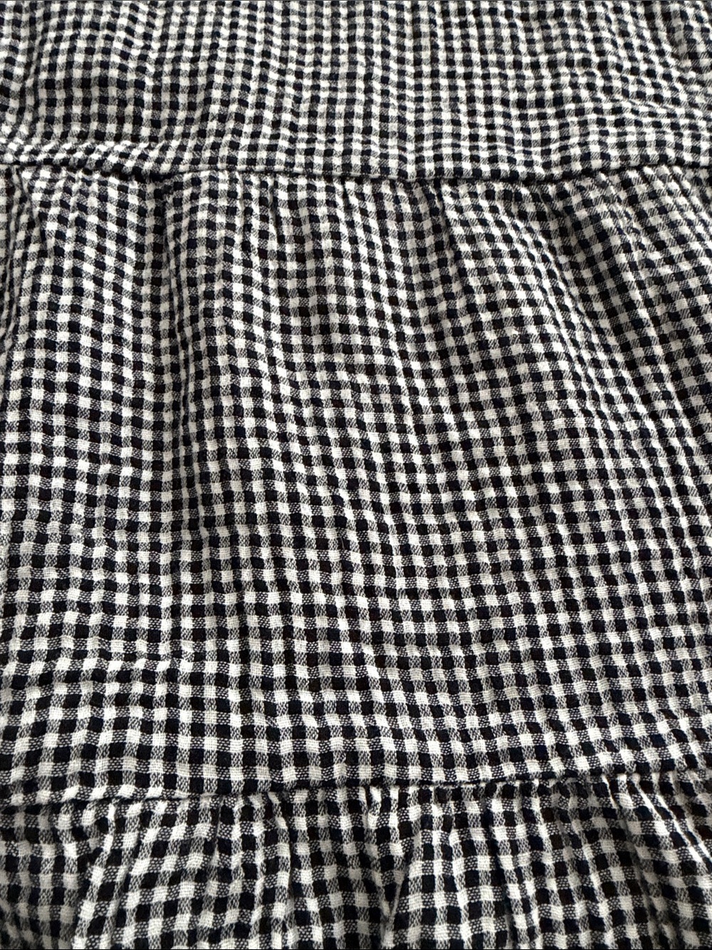 GAP Black and White Gingham Tiered Maxi Skirt - Picture 2 of 6